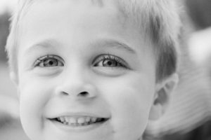 Kid smiling close up